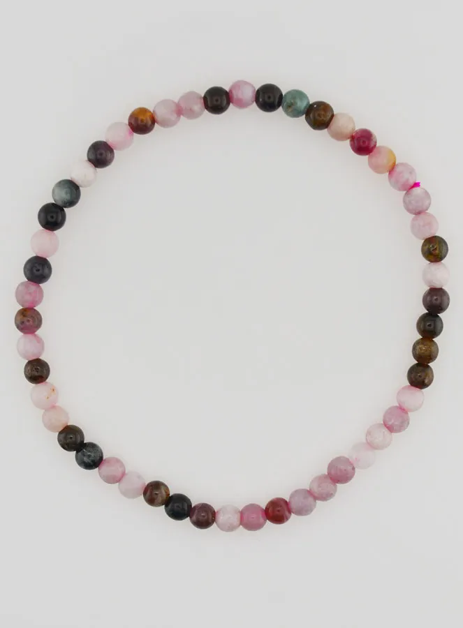 Armband van Multicolour Tourmalijn - 4 mm (pic 1)