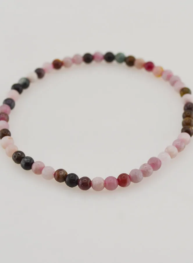 Armband van Multicolour Tourmalijn - 4 mm (pic 2)