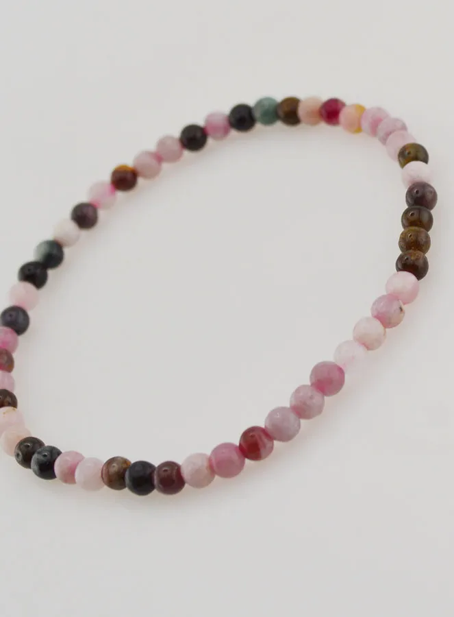 Armband van Multicolour Tourmalijn - 4 mm (pic 4)