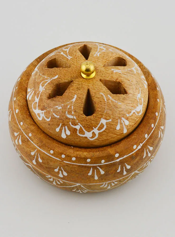 Handgemaakte Houten Wierookbrander - 10 cm (pic 3)