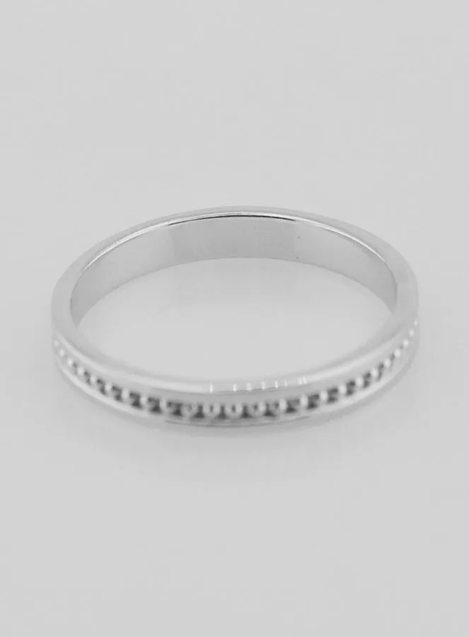 Ring Trouwring van Bewerkt Sterling Zilver - Maat 54 (pic 4)