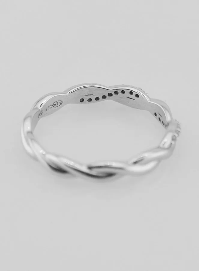 Gedraaide Ring Trouwring van 925 Zilver - Maat 54 (pic 4)