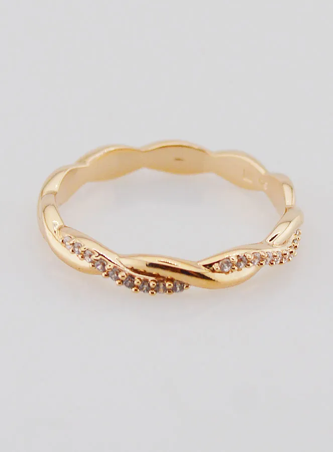 Verweven Ring Trouwring Verguld - Maat 54 (pic 1)