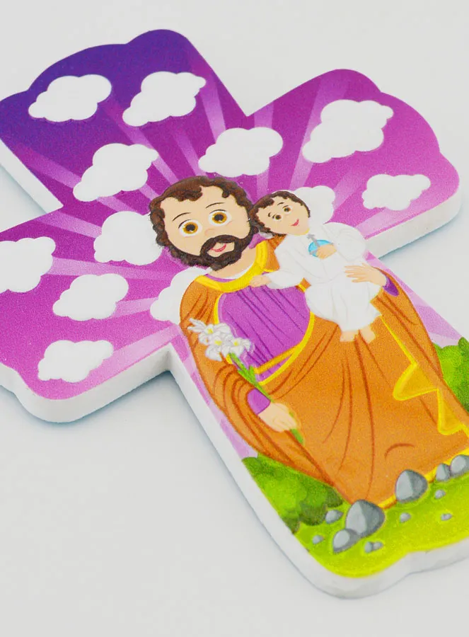 Kinderkruis om op te hangen - Sint Jozef met Lelie (pic 3)