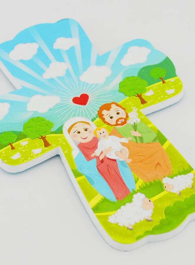 Kruis voor Kind om op te hangen - Heilige Familie (pic 3)