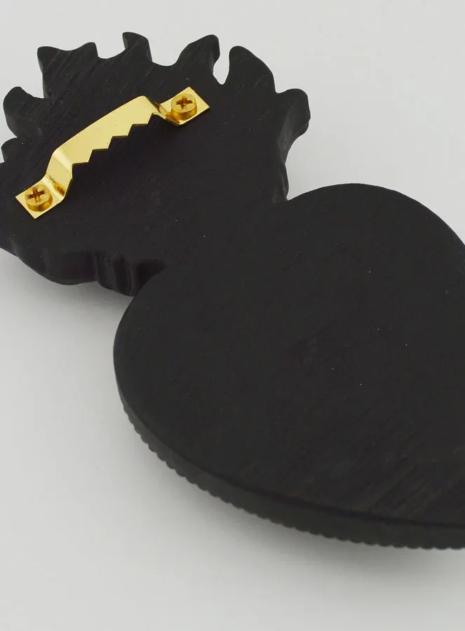 Ex Voto Wanddecoratie Bloemen-Hart Zwart en Brons - 13 cm (pic 4)