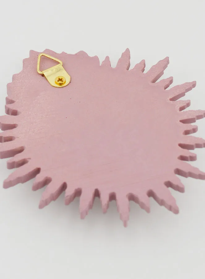 Ex Voto Wanddecoratie Stralend Hart 11 cm - Roze (pic 4)