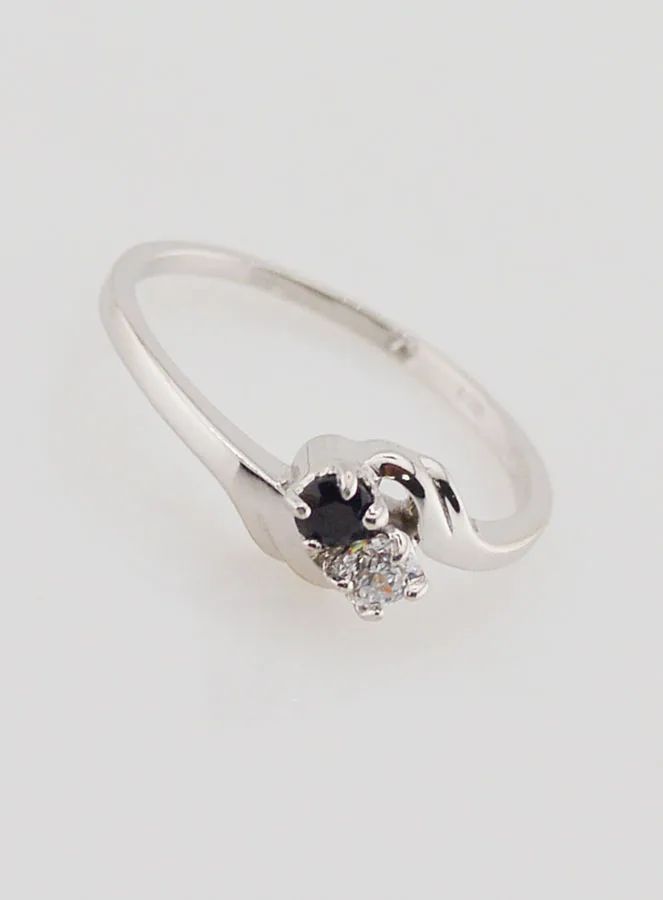 Zilveren Ring met Zirkonia's - Maat 54 (pic 2)