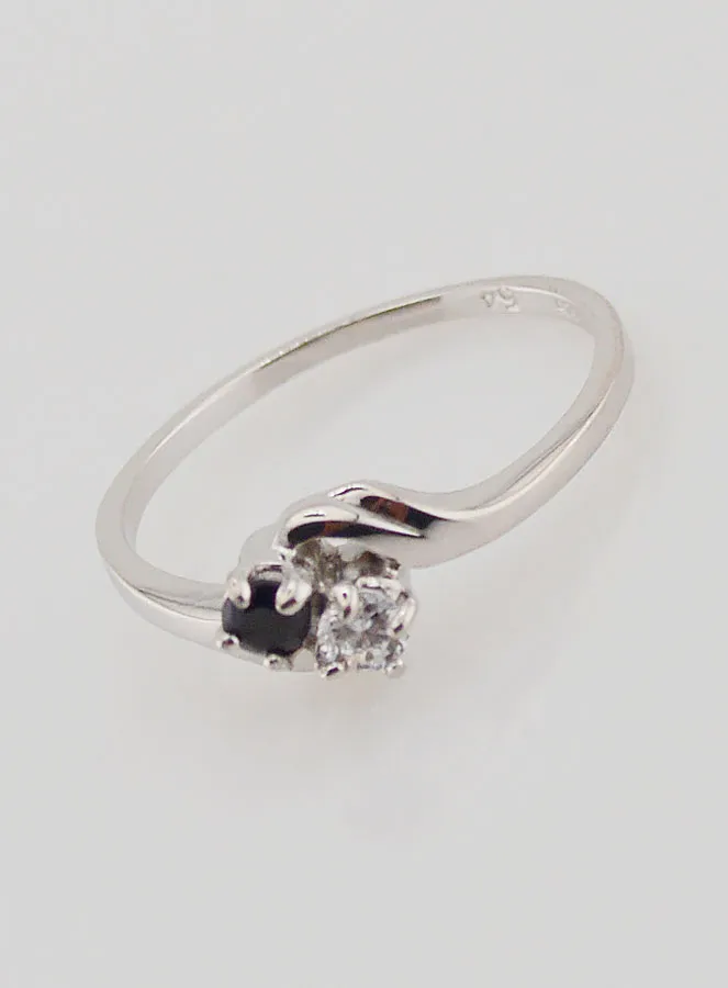 Zilveren Ring met Zirkonia's - Maat 54 (pic 3)