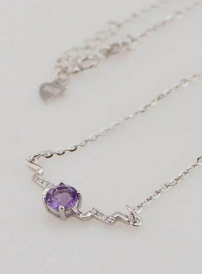 Collier van 925 Zilver en Amethist (pic 1)