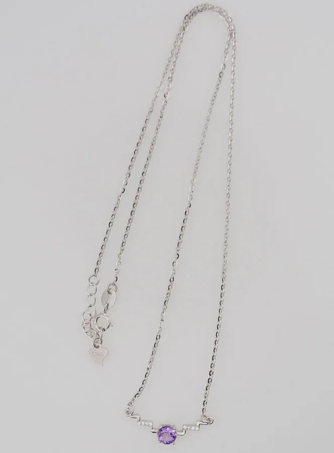 Collier van 925 Zilver en Amethist (pic 2)