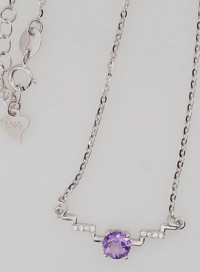 Collier van 925 Zilver en Amethist (pic 4)