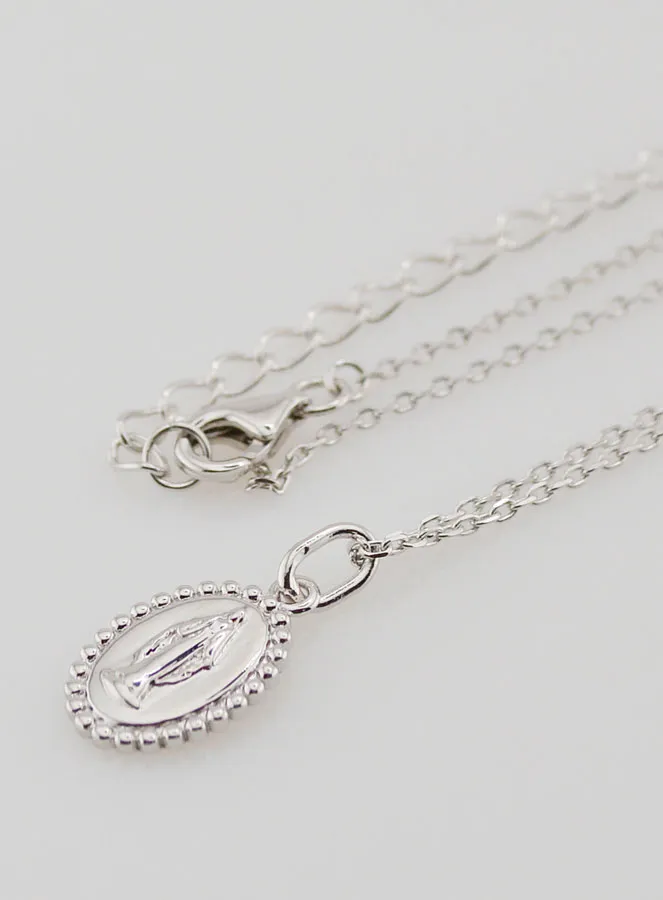 Religieus Collier Maria Wonderdadige – 925 Zilver (pic 1)