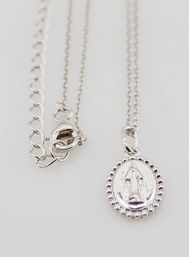 Religieus Collier Maria Wonderdadige – 925 Zilver (pic 3)