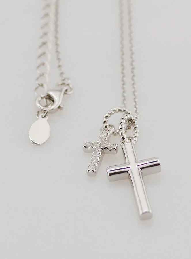Religieuze Halsketting met Kruis Hangers – 925 Zilver (pic 3)