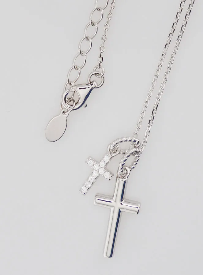 Religieuze Halsketting met Kruis Hangers – 925 Zilver (pic 4)
