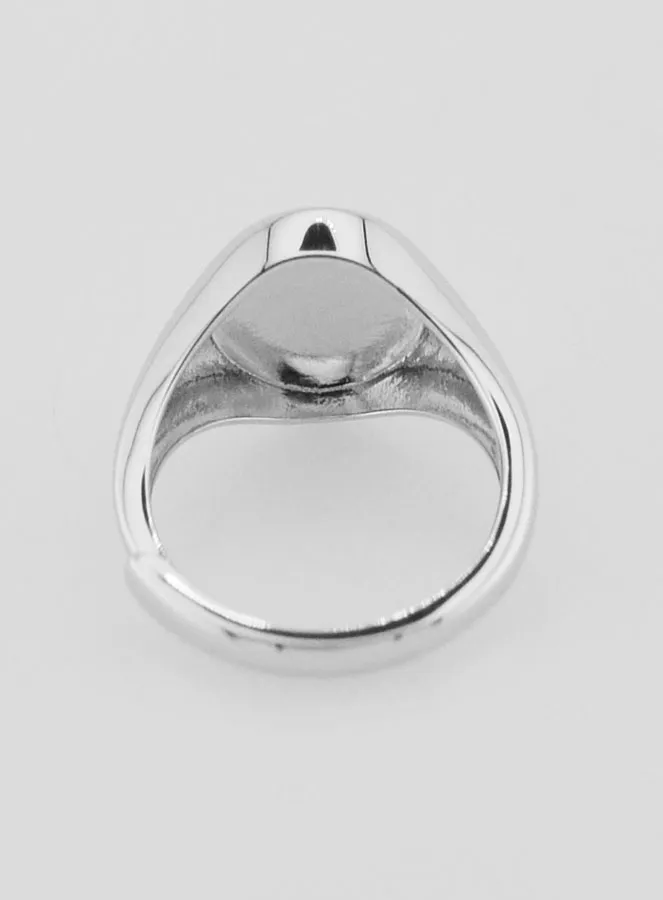 Zilveren Ring Zegelring Maria Wonderdadige - Maat 46-52 (pic 4)