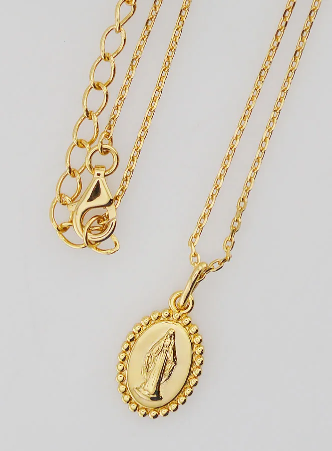 Religieus Collier Maria Wonderdadige – Verguld 925 Zilver (pic 4)