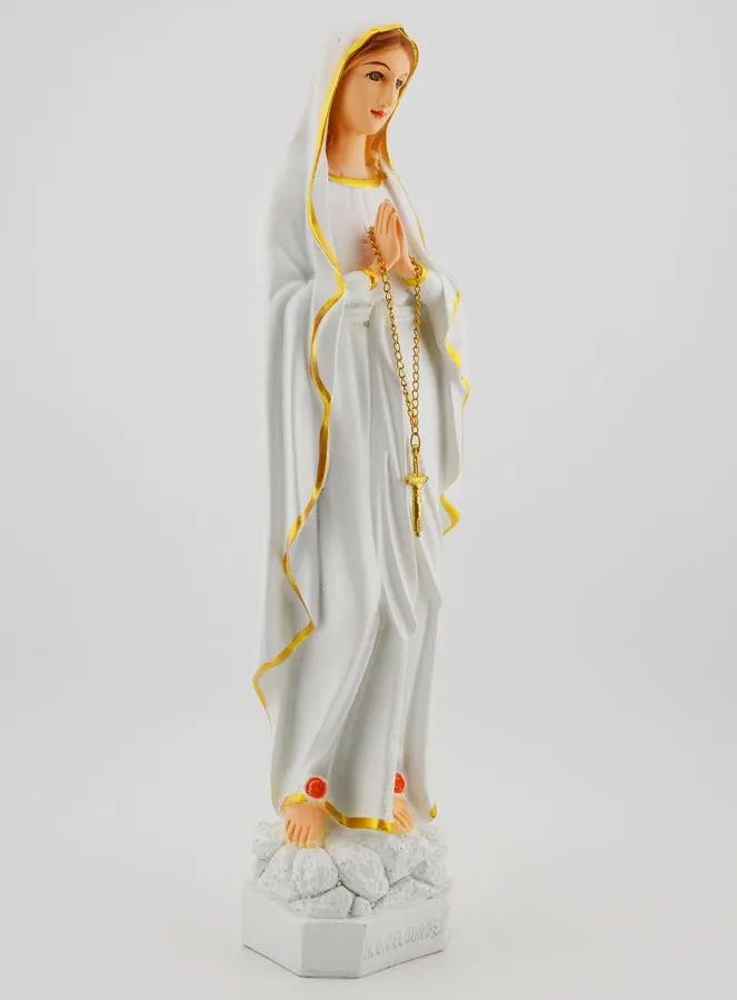 Polychroom Beeld Maria van Lourdes - 30 cm (pic 3)