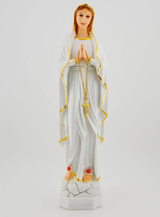 Polychroom Beeld van Onze-Lieve-Vrouw van Lourdes - 30 cm (pic 1)