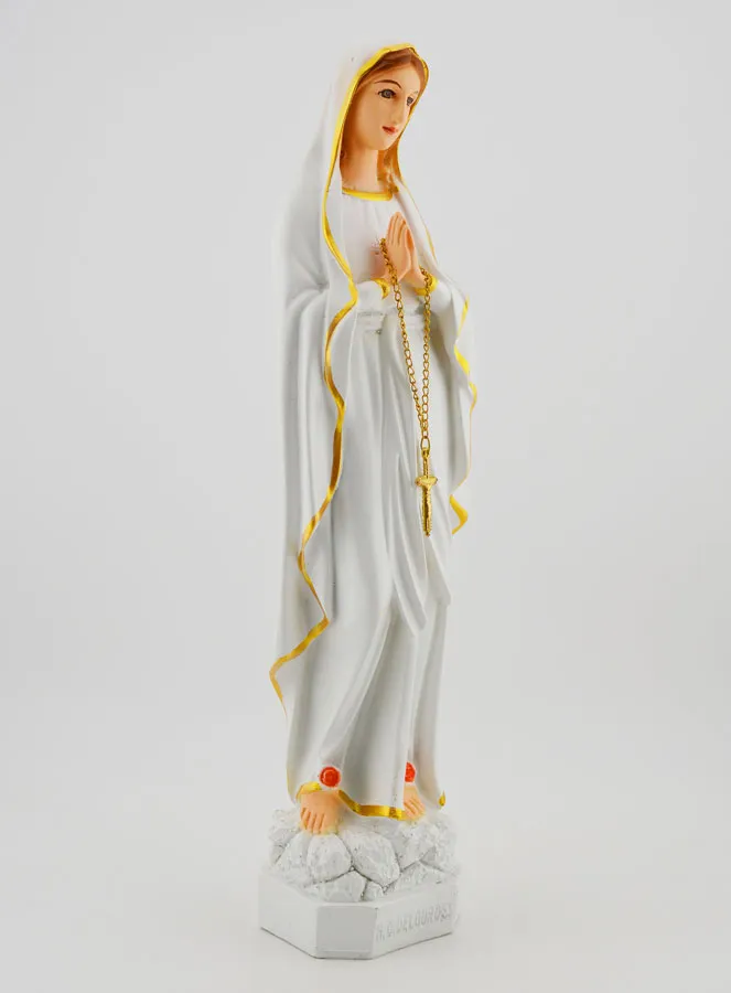 Polychroom Beeld van Onze-Lieve-Vrouw van Lourdes - 30 cm (pic 3)