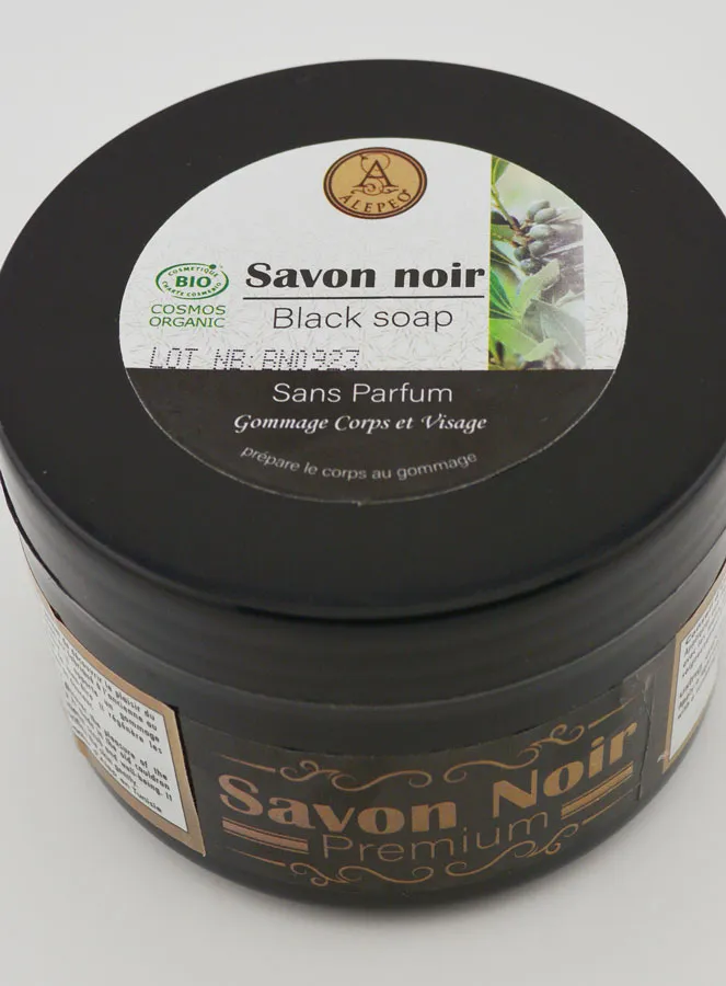 Premium Biologische Zwarte Zeep zonder Parfum - 250 g (pic 2)
