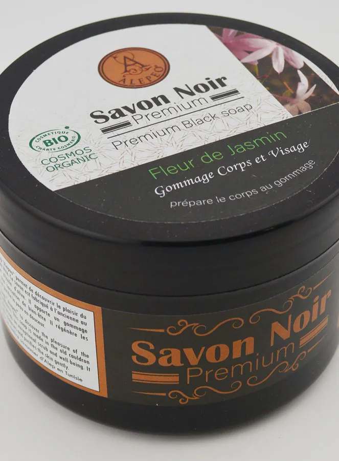 Premium Biologische Zwarte Zeep met Jasmijn - 250g (pic 4)