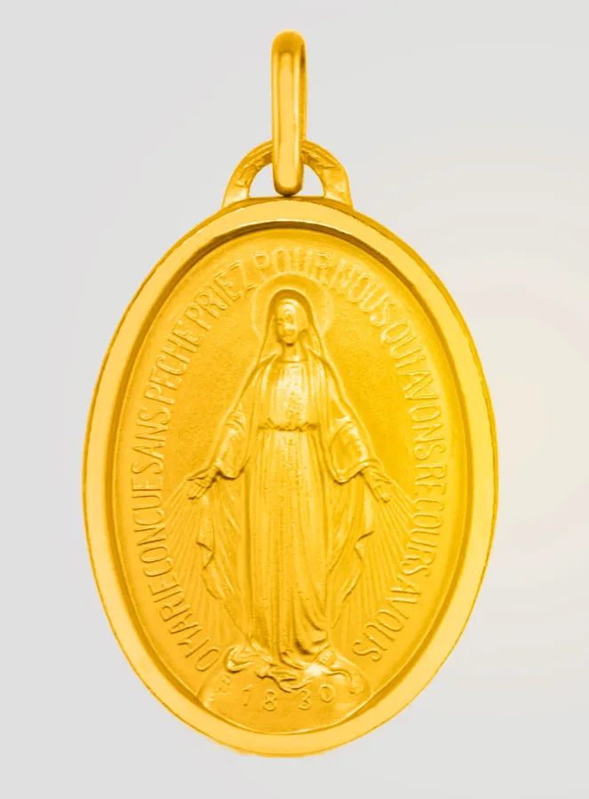 Wonderdadige Medaille Verguld met 24k Fijn Goud - 19 mm (pic 1)