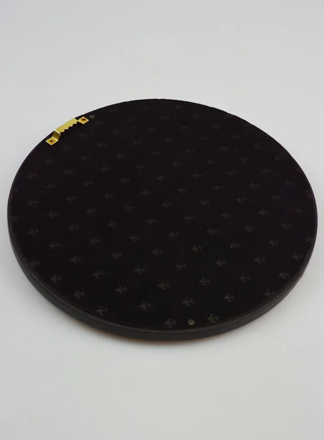 Ronde Ex Voto Wanddecoratie Gouden Hart op Fluweel - 29cm (pic 4)