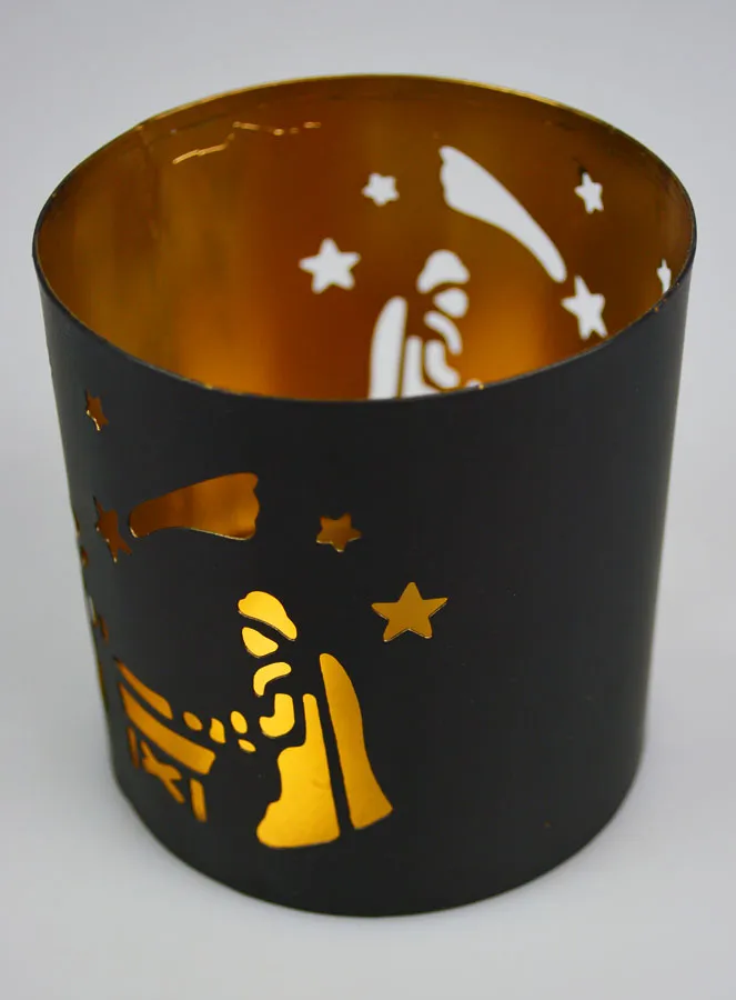 Opengewerkt Windlicht - Kerststal (pic 4)