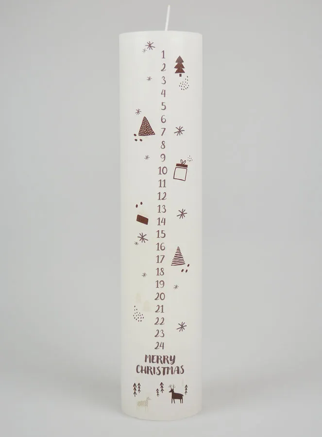 Decoratieve Adventskaars in Scandinavische Stijl - 25 cm (pic 1)