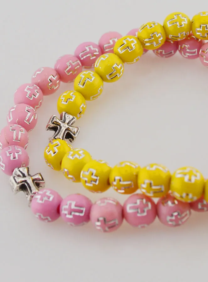 Set van 5 Religieuze Armbanden met Kruisje (pic 4)