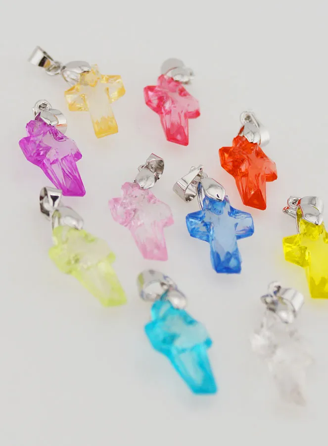 Set 10 Kruis Bedels Multicolor 16mm (pic 3)