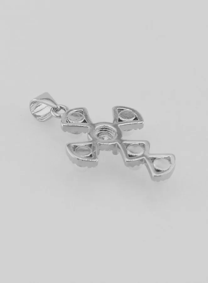 Hanger Kruis van Zilverkleurig Messing 23mm (pic 4)