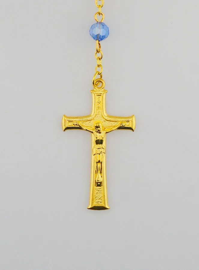 Rozenkrans van Blauw Kristal met Wonderdadige Medaille (pic 3)