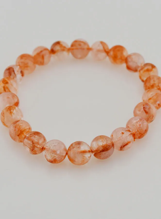 Armband van Hematoïde Kwarts Steen A - 8 mm (pic 2)