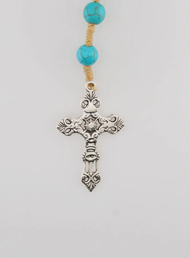 Rozenkrans Turquoise Kralen - Wonderdadige Medaille (pic 3)