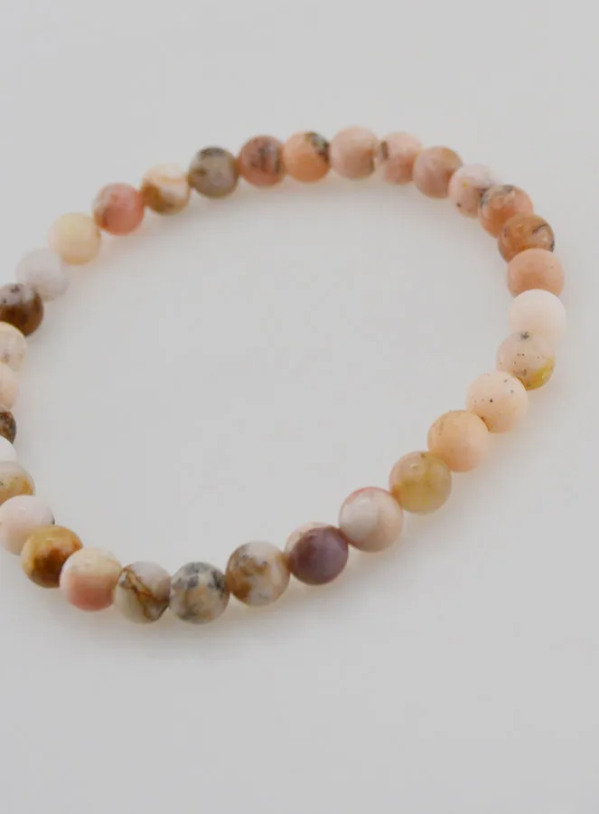 Edelsteen Armband van Roze Opaal 6mm (pic 4)