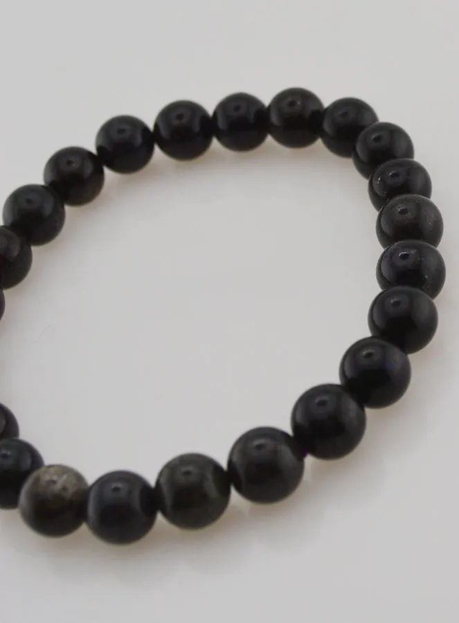 Edelsteen Armband van Zwarte Opaal 8mm (pic 4)