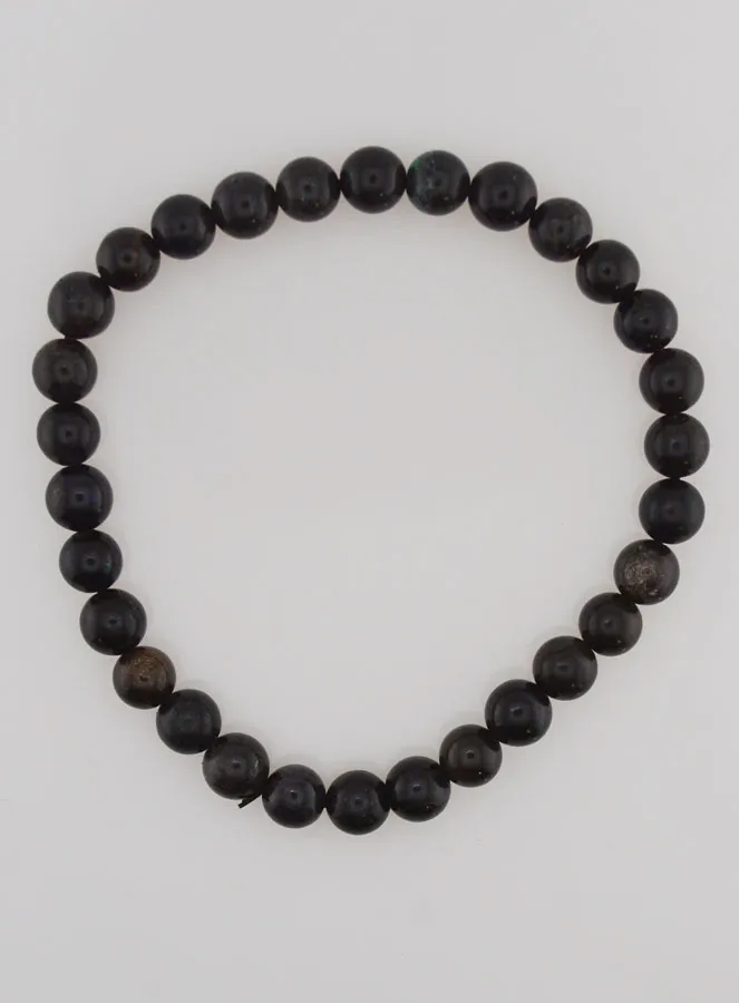 Edelsteen Armband van Zwarte Opaal 6mm (pic 1)