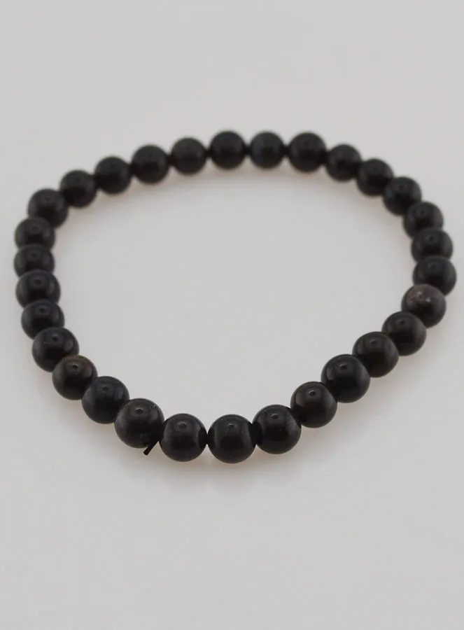 Edelsteen Armband van Zwarte Opaal 6mm (pic 2)