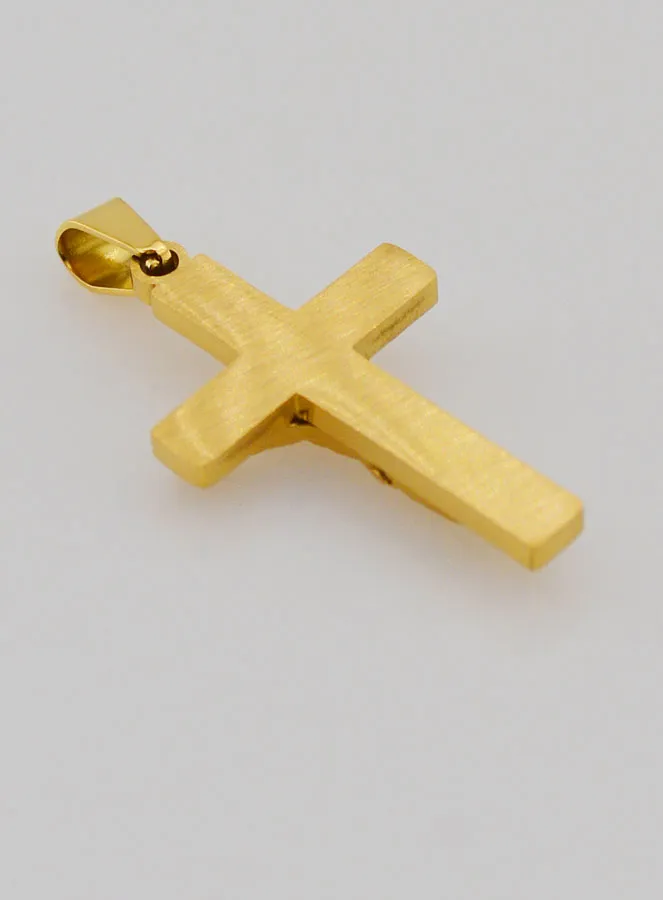 Kruis Hanger van Goudkleurig Messing 28mm (pic 4)