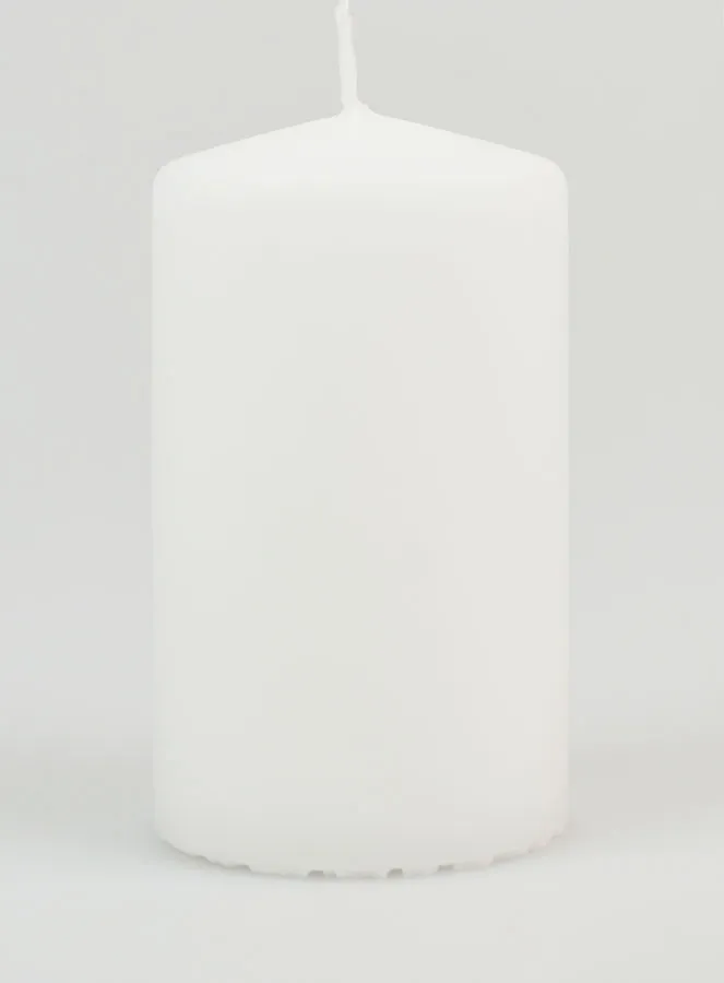 Decoratieve Tafelkaars 10 x 6 cm - Wit (pic 1)