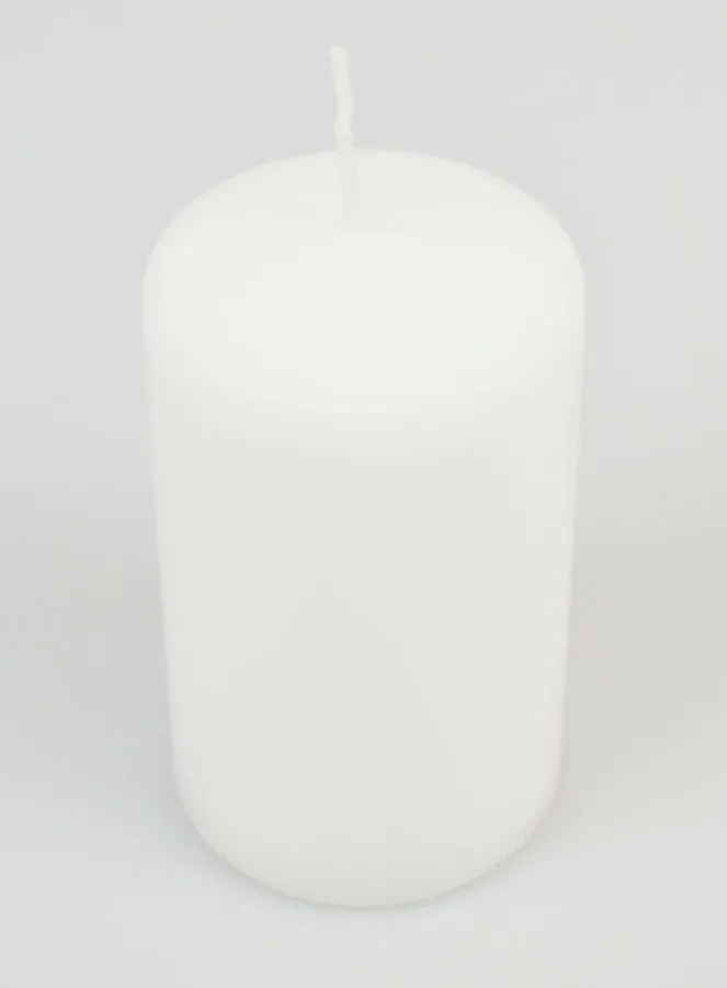 Decoratieve Tafelkaars 10 x 6 cm - Wit (pic 2)