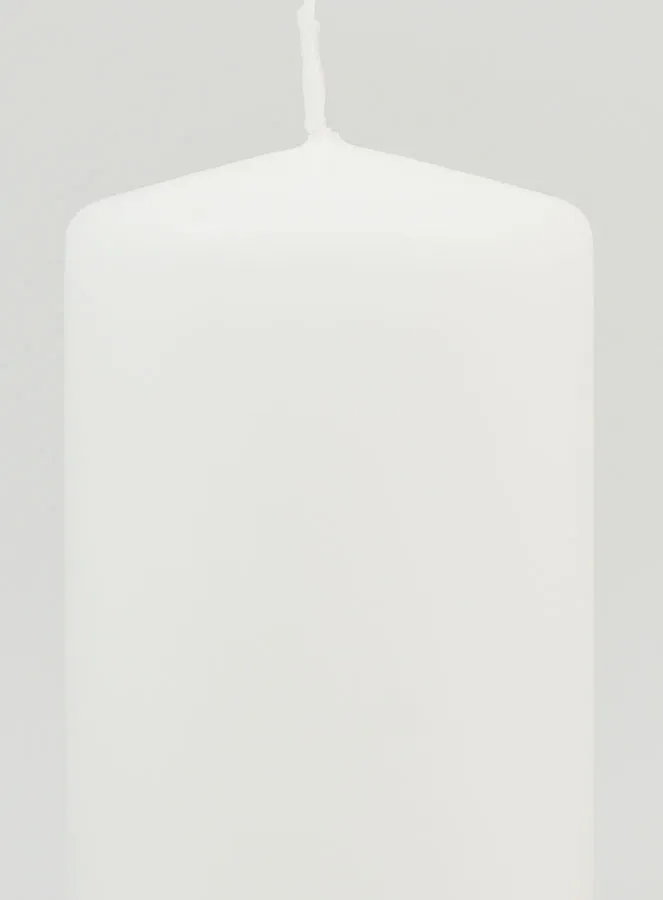 Decoratieve Tafelkaars 10 x 6 cm - Wit (pic 3)