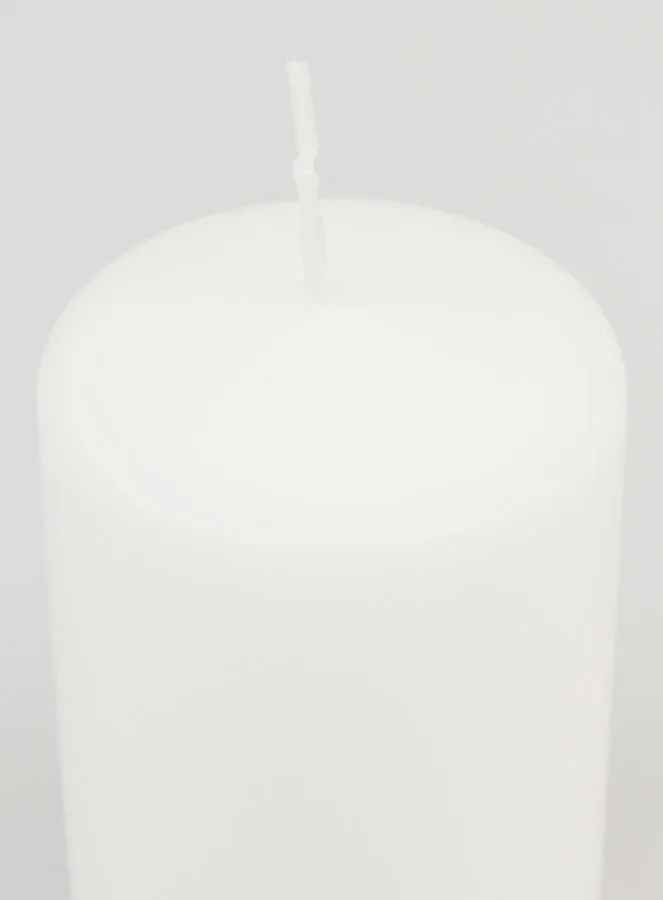 Decoratieve Tafelkaars 10 x 6 cm - Wit (pic 4)