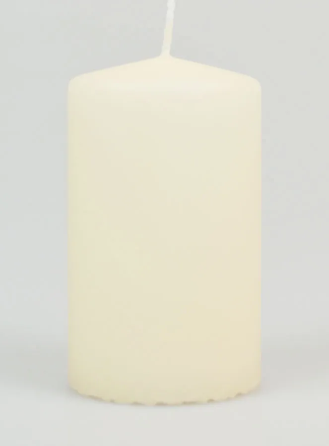 Decoratieve Tafelkaars 10 x 6 cm - Ivoor (pic 1)