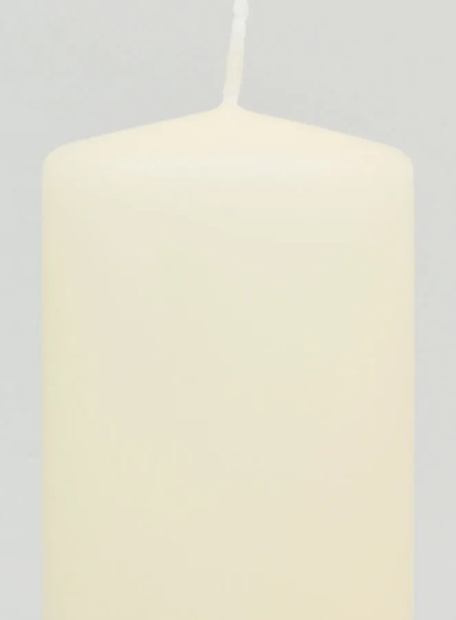 Decoratieve Tafelkaars 10 x 6 cm - Ivoor (pic 3)