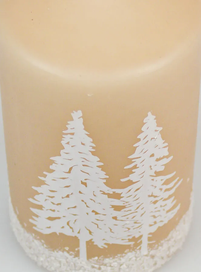 Decoratieve Kaars Winter - Cappuccino (pic 4)