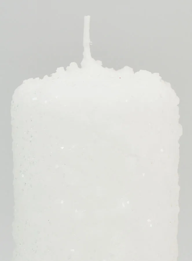 Kerstkaars met Sneeuwkristallen Versiering (pic 3)